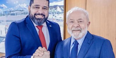 Fabiano Santos, presidente dos Correios, e Lula