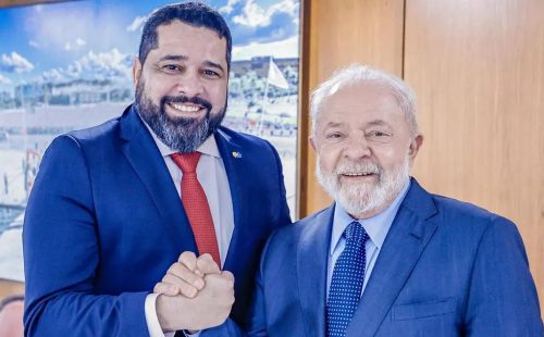 Fabiano Santos, presidente dos Correios, e Lula